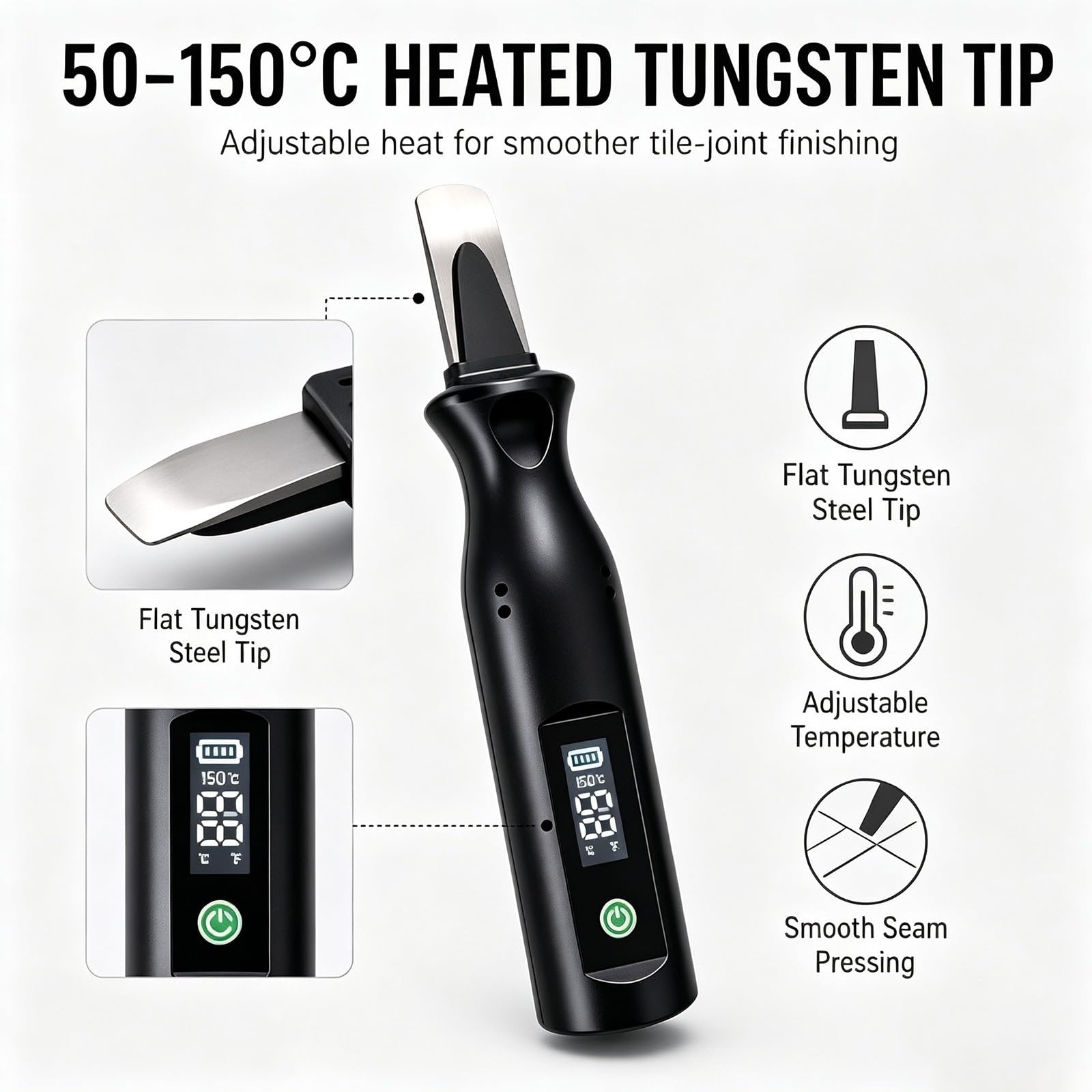 Outil de lissage de joints de carrelage chauffant