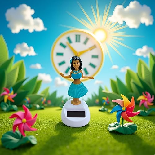 Miniatura 4 de Decoración de tablero de instrumentos de niña bailarín con energía solar, figuras de colección de juguetes para decoración de interiores de