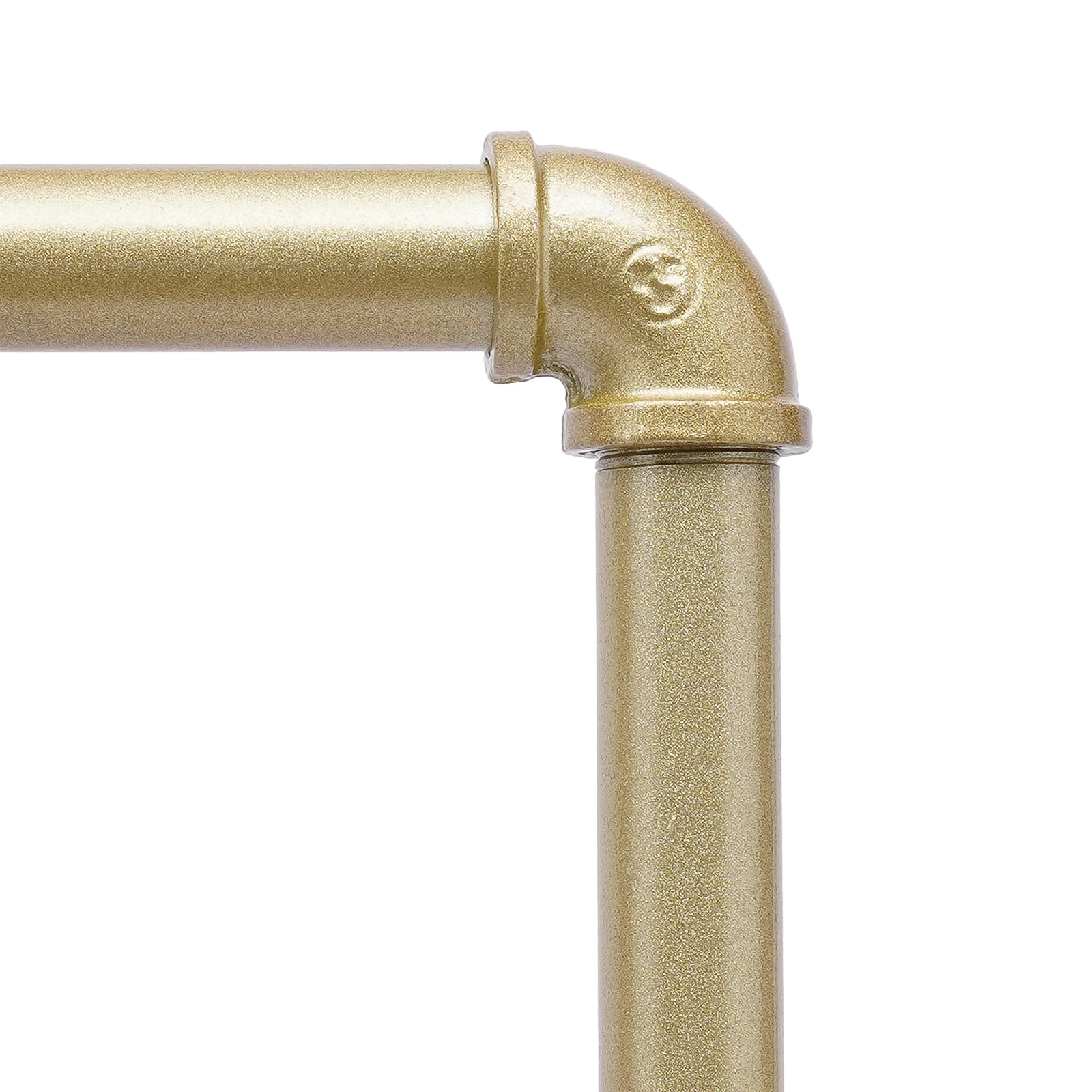 Appendiabiti su ruote, portabiti, stendino, AD ALTO CARICO fino a 100 kg, ruote con freni, moderno appendiabiti in metallo, oro (120x40x160 cm) per boutique, soggiorno, negozio