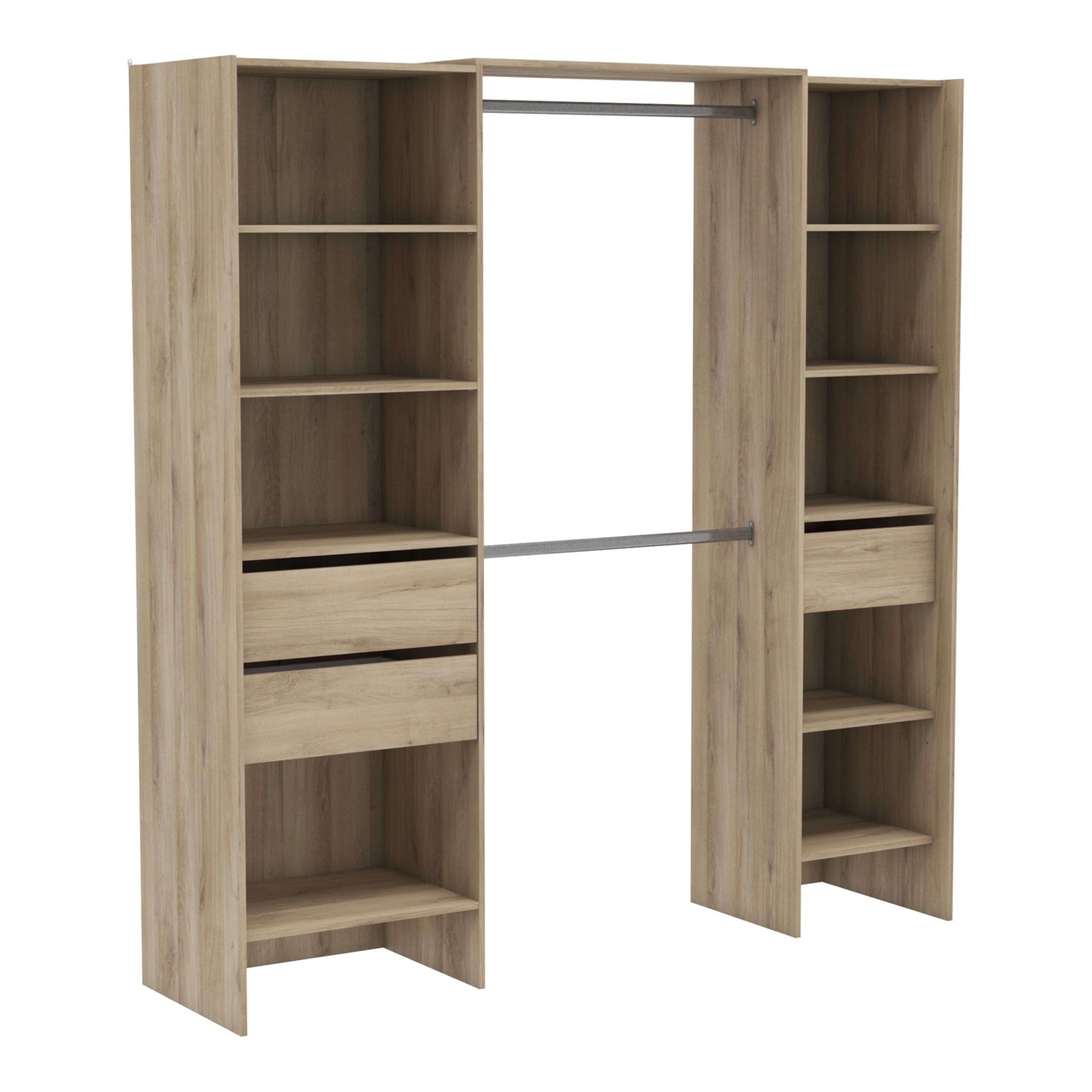 demeyere Miami Armoire en Bois et chêne Brut 191,8 x 204,5 x 50 cm