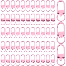 KJML DIY Keychain clip 60pcs Swivel Snap Lobster Claw Keychain Clasps Lanyard Hardware Key Chain Hooks for Bag Charm