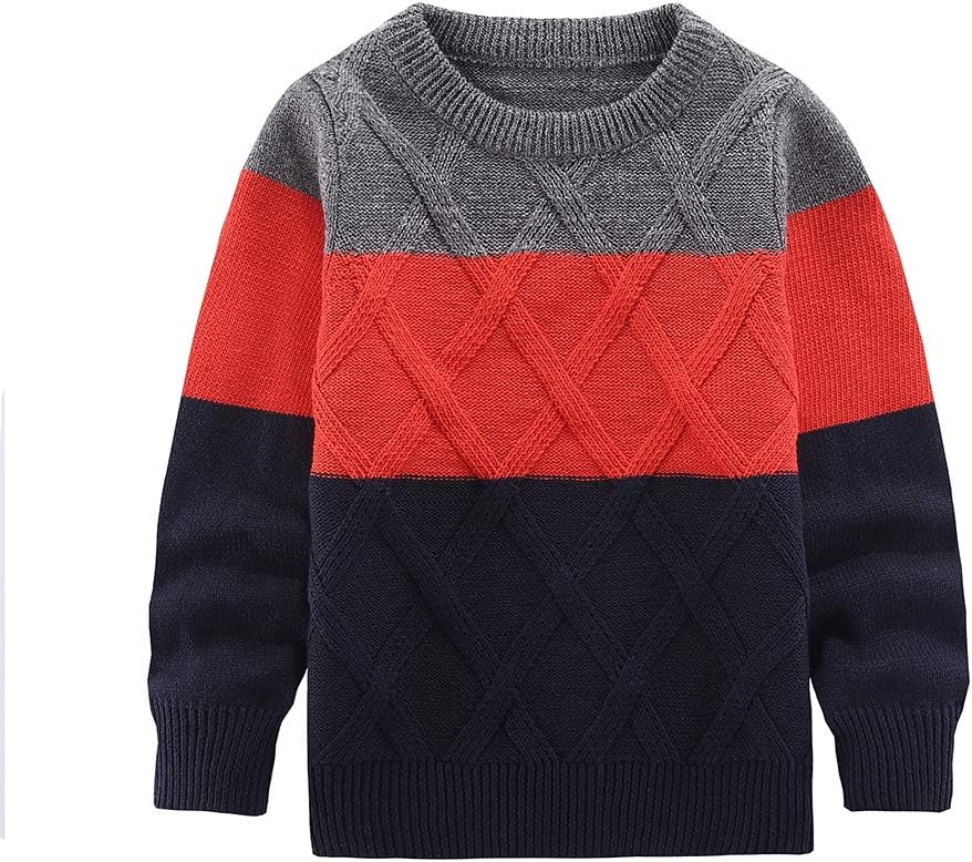 Unisex Clothes Fall Spring Warm Colorful Rainbow Sweater Pullover