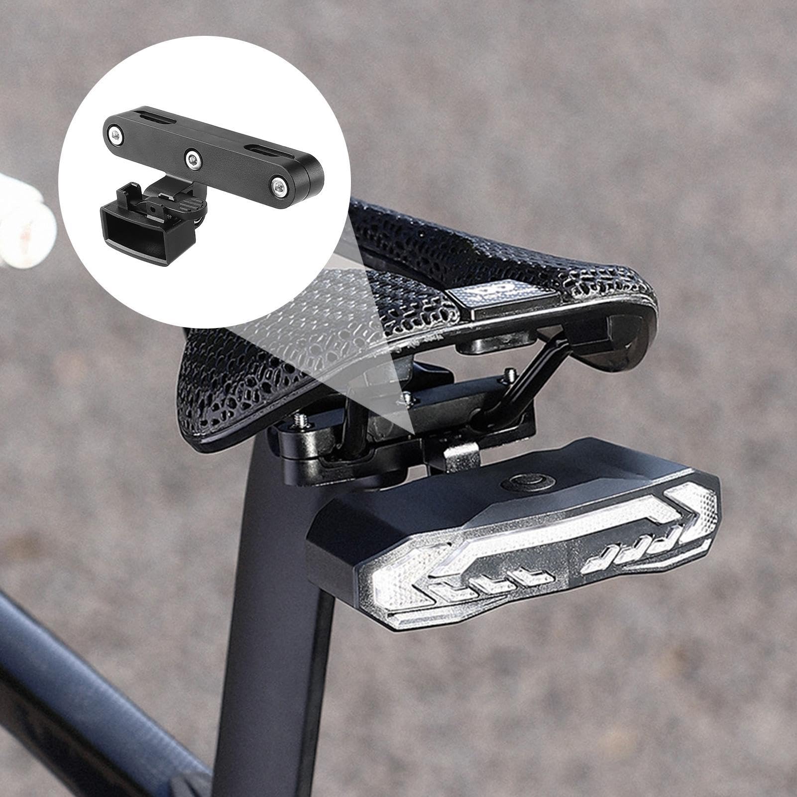 Staffa per luce posteriore per bicicletta - Staffa per luce posteriore per bicicletta leggera, supporto per fanale posteriore per sella per bicicletta | Durevole con portapacchi posteriore per bicicle