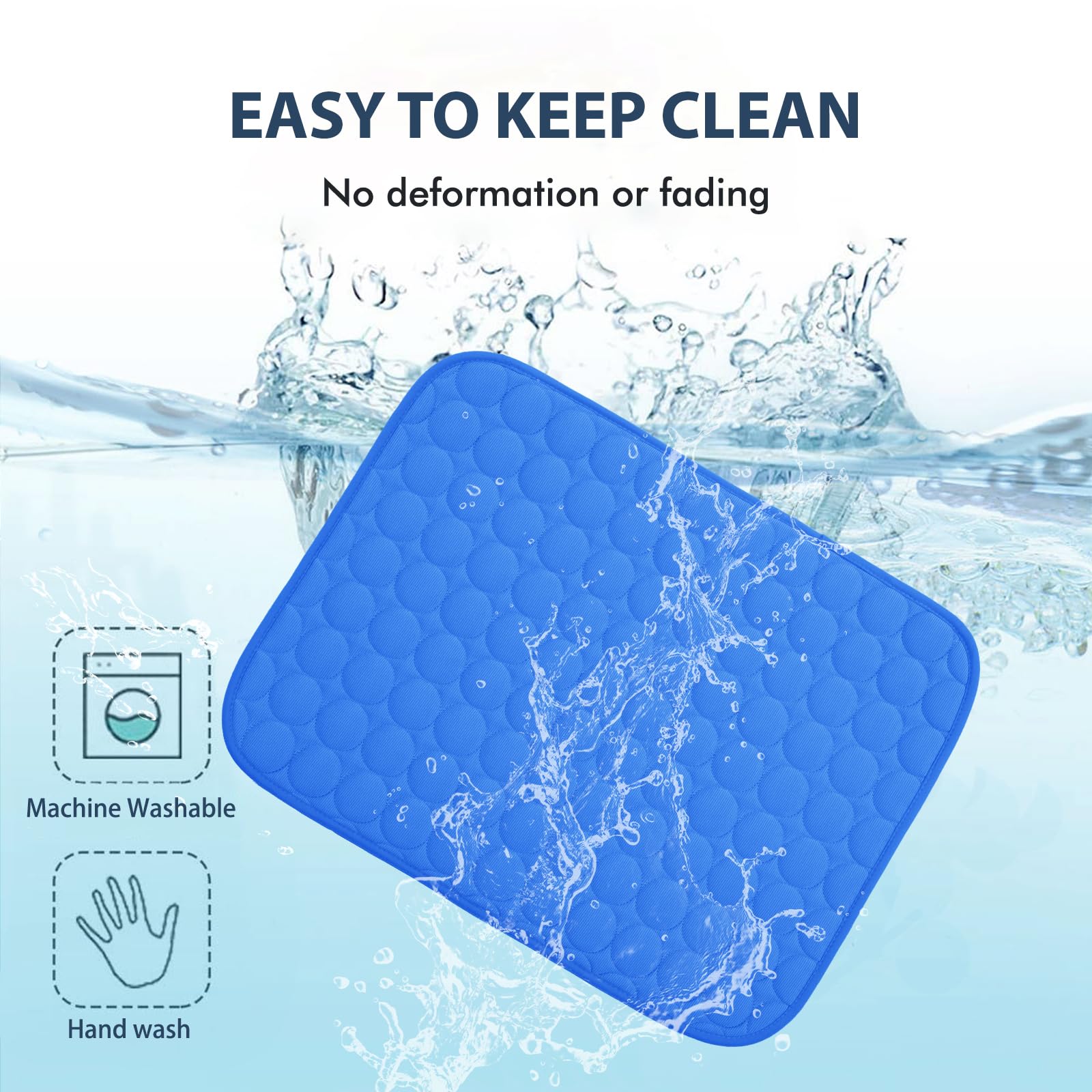 MICROCOSMOS Tapete refrescante de verano y almohadilla para dormir, parte superior de absorción de agua, materiales seguros, fácil de llevar, fácil de limpiar. Mantiene la refrigeración para mascotas