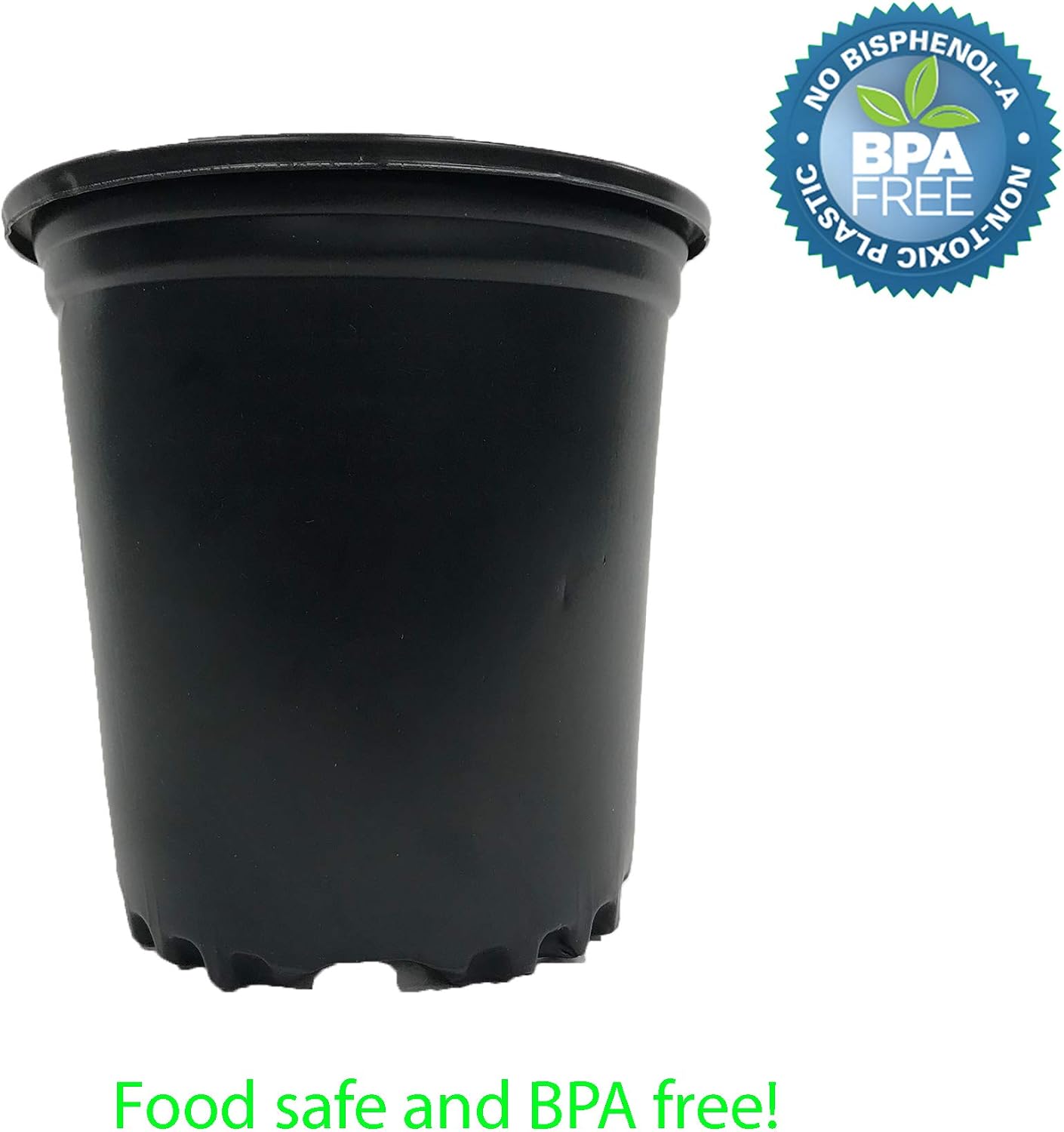 Viagrow 1/2 Gal. Plastic Nursery Trade Pots .62 Gal / 2.5 Qt. / 2.37 L 20-Pack