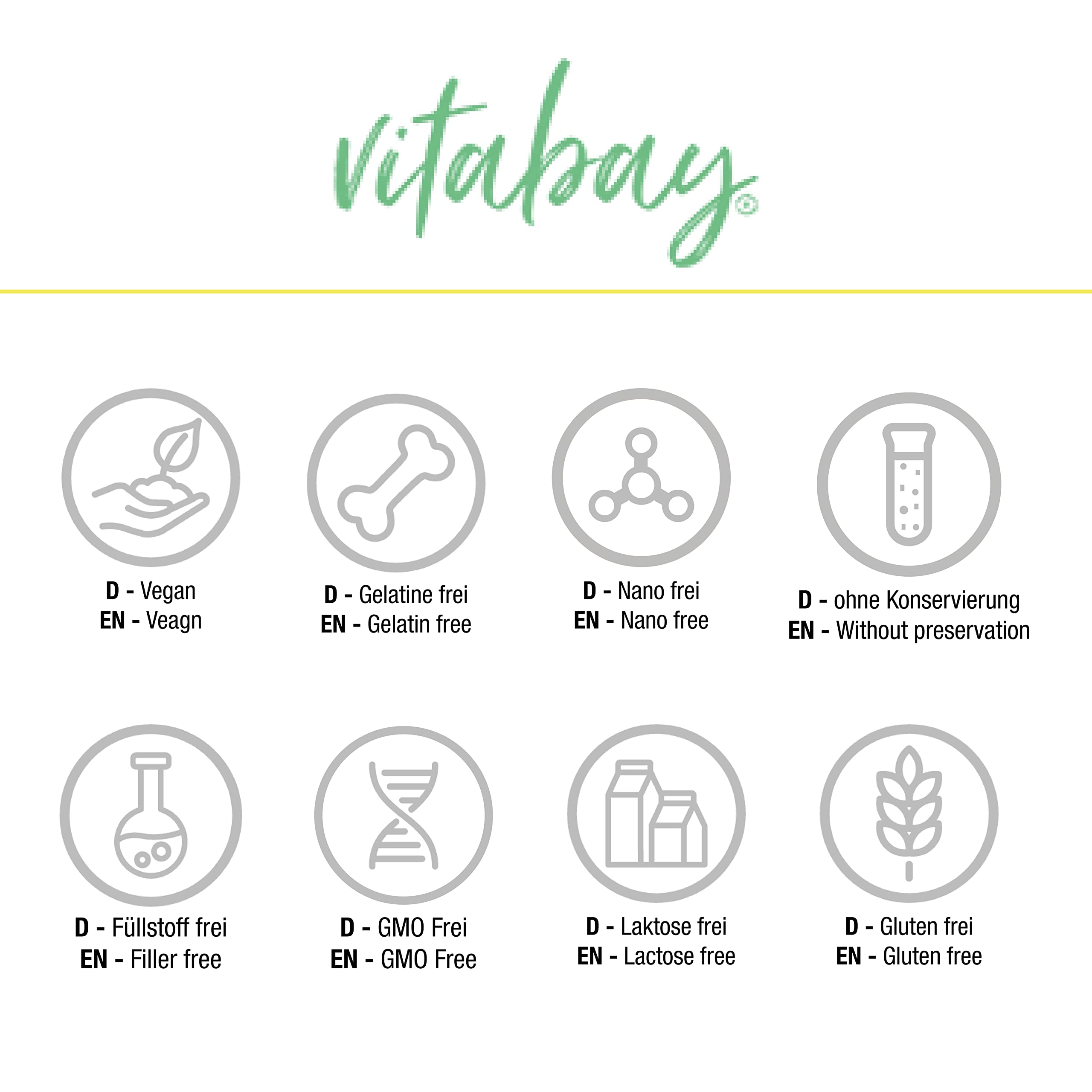 Vitabay Brahmi • 2000 mg pro Kapsel • 150 vegane Kapseln • Bacopa Monnieri • Kleines Fettblatt • Ayurvedische Kräuter