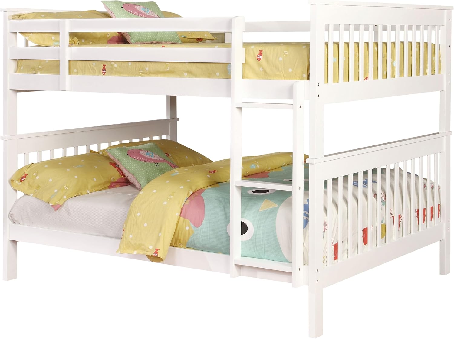 Coaster Home Furnishings - Chapman - Wood Bunk Bed with Solid Pine, Built-in Ladder and Side Guardrails - Bedroom - Twin Over Full Size - Black - 460359