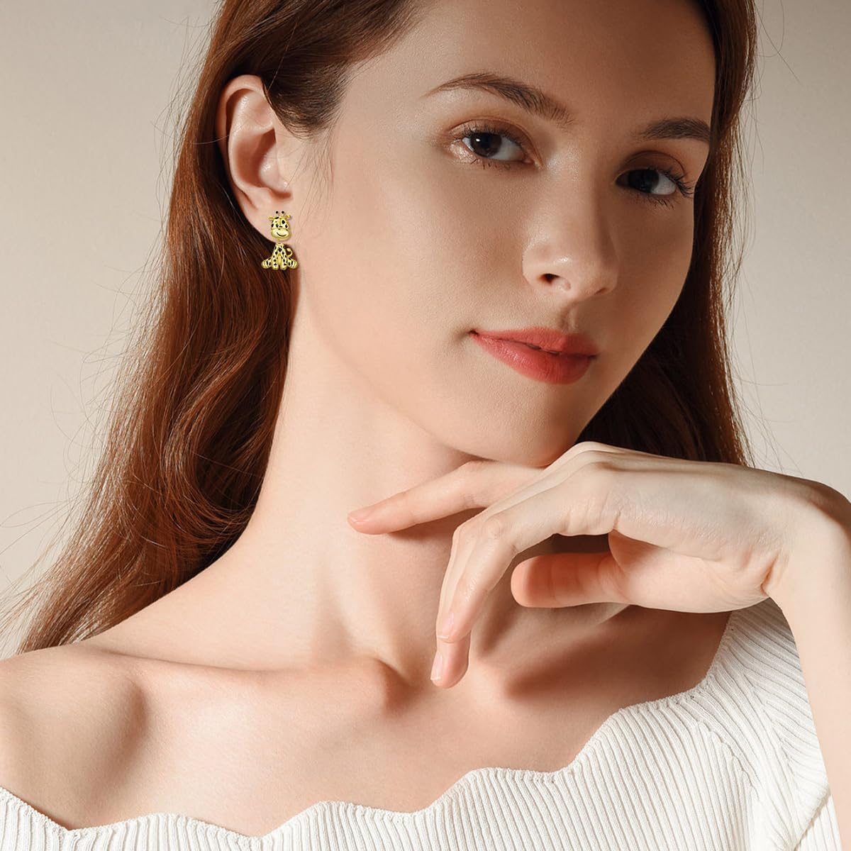 PELOVNY Giraffe Frog Bee Duck Earrings S925 Sterling Silver Animal Stud Earrings Birthday Christmas Jewelry Gifts for Women - Image 4