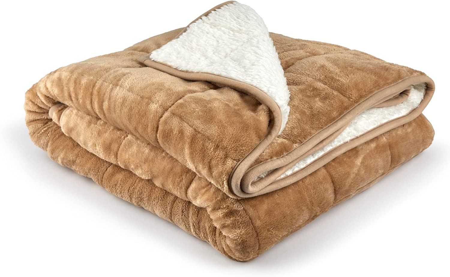 Emma Barclay Weighted Sherpa Blanket in Taupe - 50x60 (127x152cm)