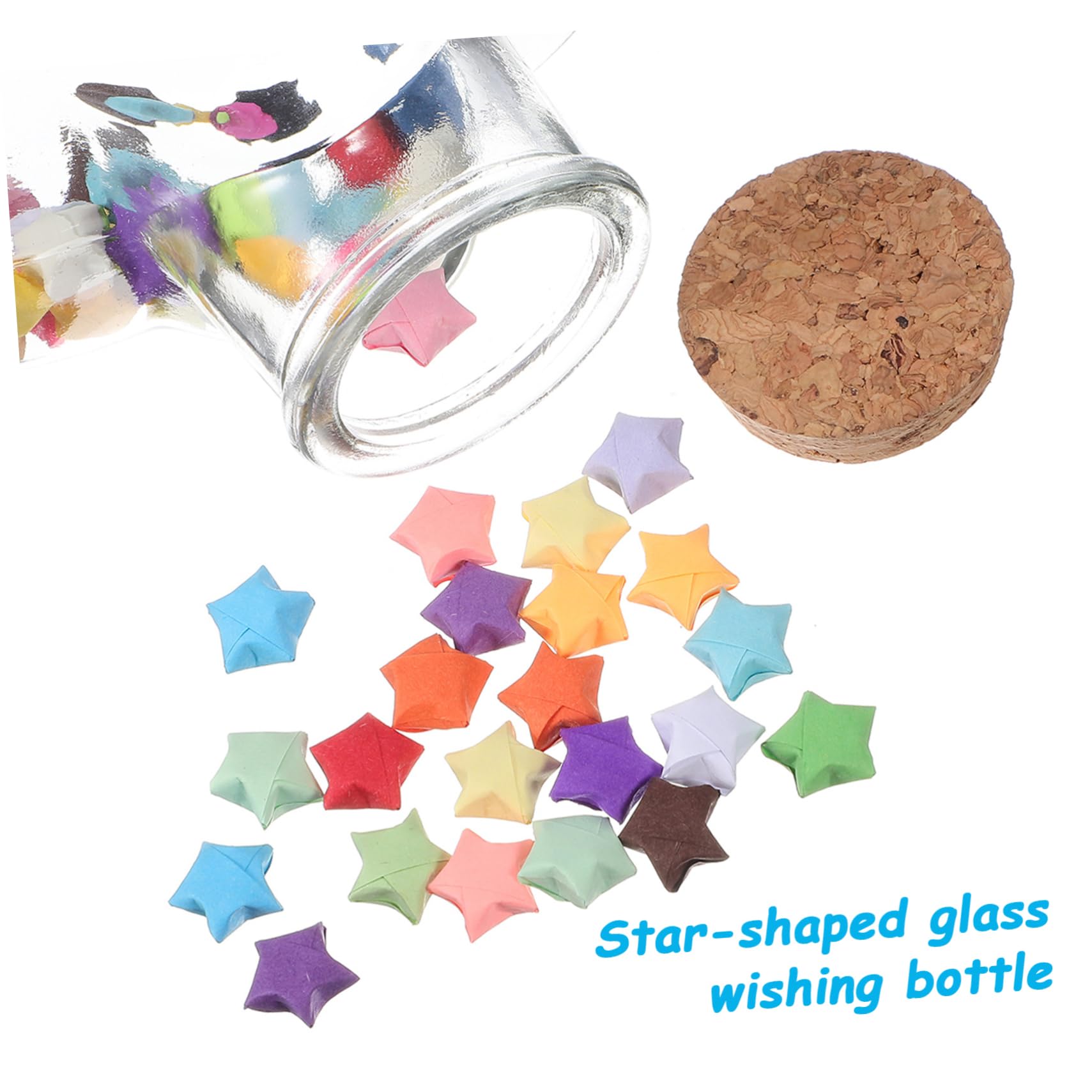 Kit de Papel de Origami en Forma de Figura Frasco de Vidrio