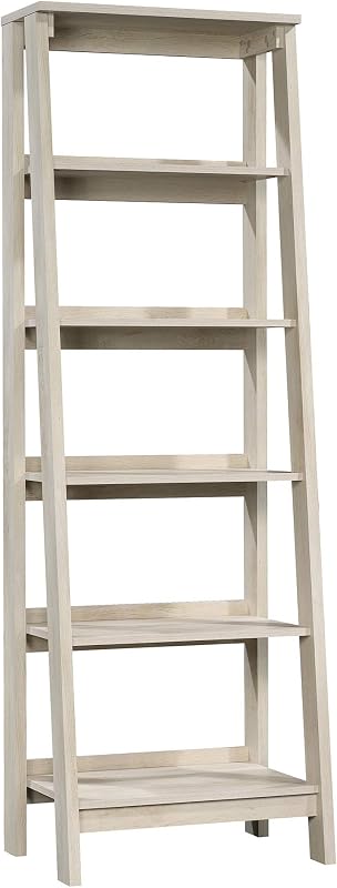Sauder Trestle 5 Librería/estante para libros, largo: 23.54" x ancho: 16.61" x alto: 71.14", acabado castaño tiza