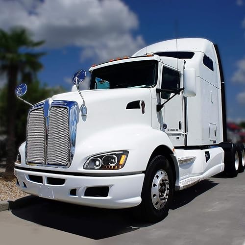 Miniatura 7 de Auto Dynasty Par de luces LED DRL + señal de giro para faros delanteros compatibles con Kenworth T170 T270 T300 T370 T660 T700 08-19 negro