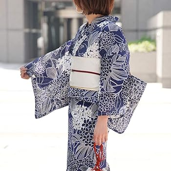 アンティーク 本藍染 仕立て上がり 浴衣 藍色 紺 紫陽花 あじさい 美