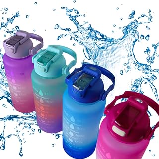 Garrafa de agua galão squeeze 2L frase motivacional escrito Ingles fitness academia escola colorida ENVIO FEITO EM CORES SORTIDAS NÃO DÁ PARA ESCOLHER