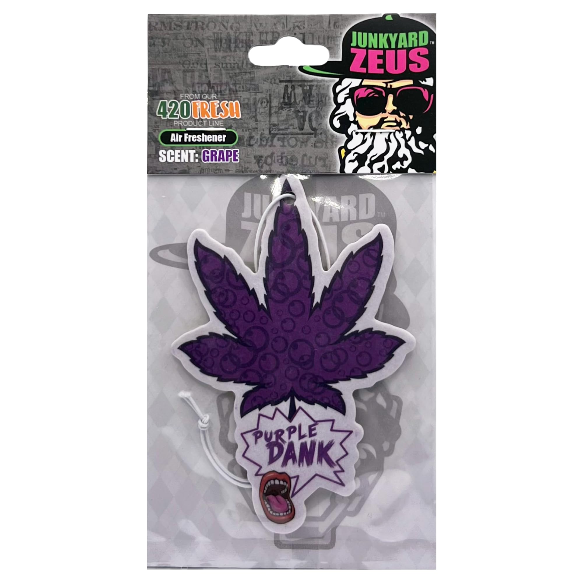 Purple Dank Grape Drank Drink Soda Juice Mix Jelly Flavor Scent Scented Smell Auto Automobile Car Truck SUV Vehicle Room Office Rear View Mirror Hanging Paper Air Freshener (1 Qty)