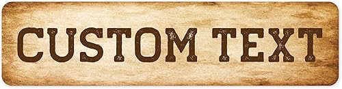 Miniatura 342 de Letrero Personalizado, Letrero de Calle Personalizado, 11 Colores de Fuente, 13 Estilos de Fuente, 4 Opciones de Agujeros, 22 Tamaños, 6x24 Madera