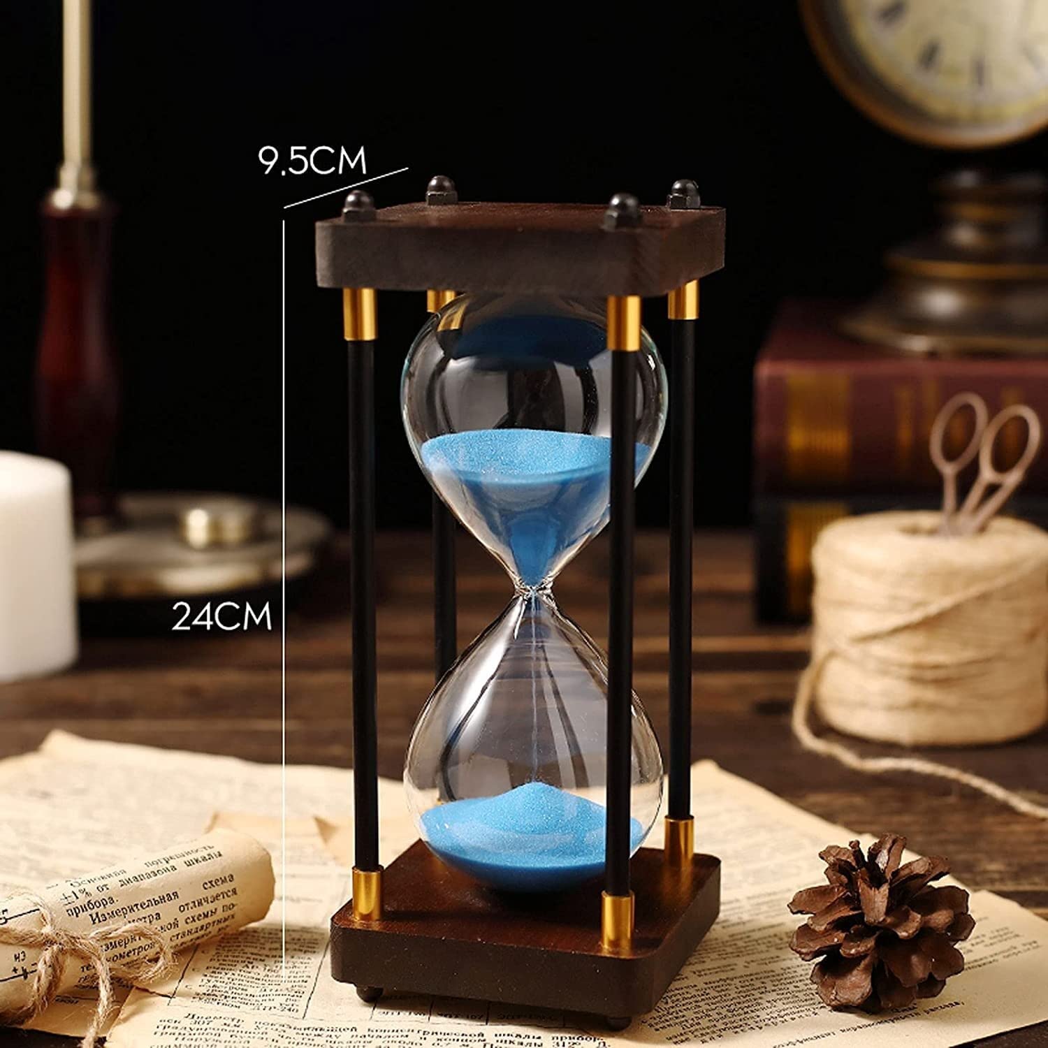 Temporizadores de arena, reloj de arena antiguo, temporizadores de reloj de arena, protección dual, reloj de arena de seguridad for niños, asistente de gestión del tiempo, regalo creativo (cocinas con
