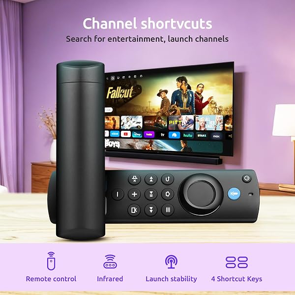 Replacement Firestick Remote Control Compatible with Fire-Smart TVs Stick 4K(1st/2nd Gen)& Cube, TV Stick Lite/HD, 3rd Gen Smart TV, Stick 4K Max 2nd Gen with Voice - 2