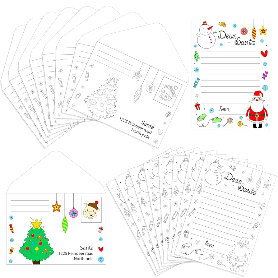リリパット✨クリスマス✨LETTAR TO SANTA Amazon.com : Letter to Santa from Kids - Set of 30 Papers