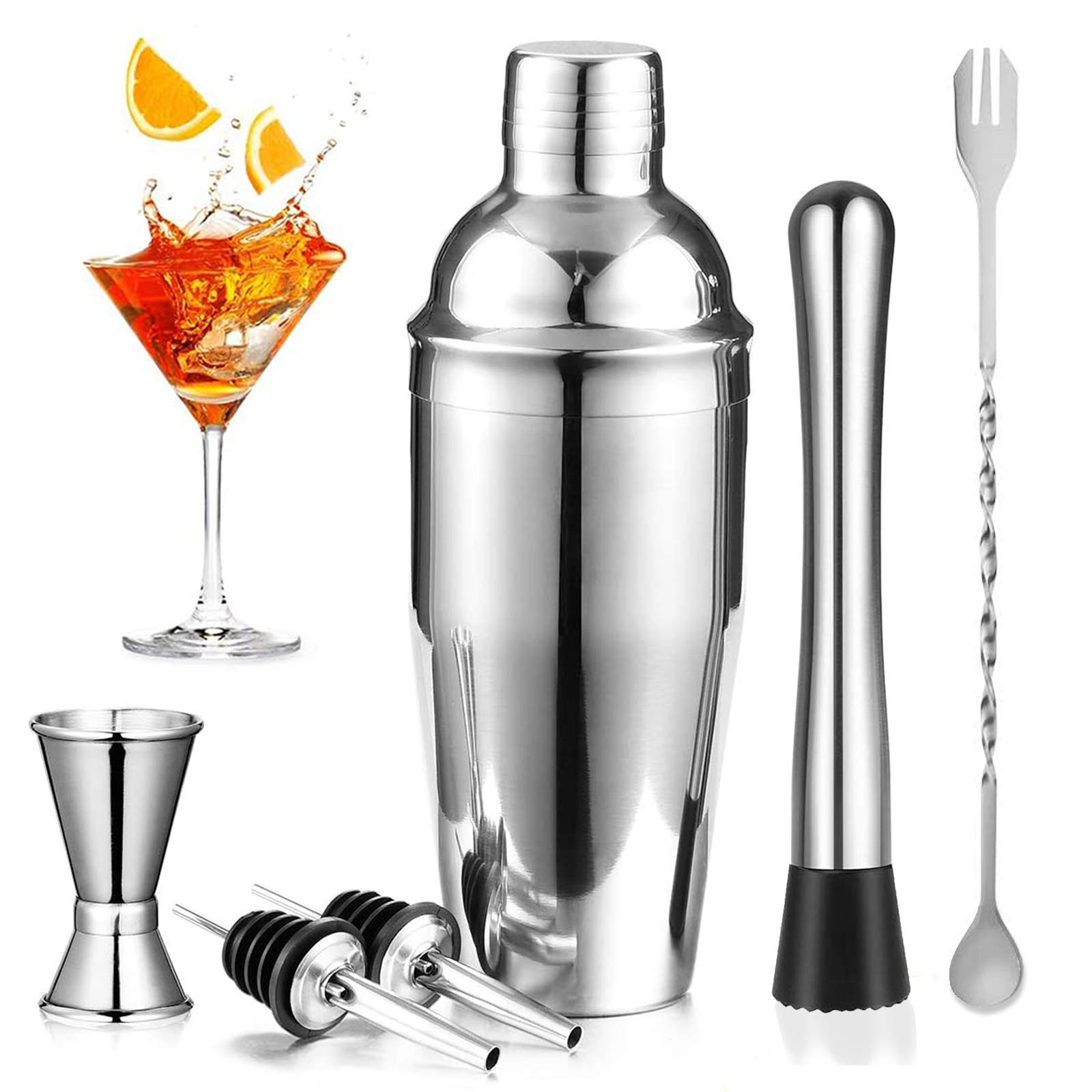 Buy Cocktail Shaker Set Bartender Kit, 25oz Drink Martini Mixer with