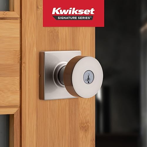 Vista 58 de Kwikset Pismo - Manija con cerradura y llave, para exterior, puerta de entrada y dormitorio, con seguridad antirrobo SmartKey Rekey y Microban, Mate