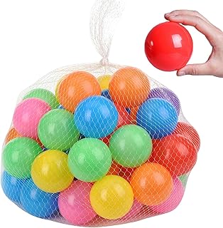 50 Pcs Multi-Coloured Ball Pit Balls,Ocean Waves Ball,Mini Play Balls Baby Toddler Ball Pit Colorful Playground Toy Balls for Baby and Toddler Multi-Coloured Toys Swimming Pool Trampoline Play Toy
