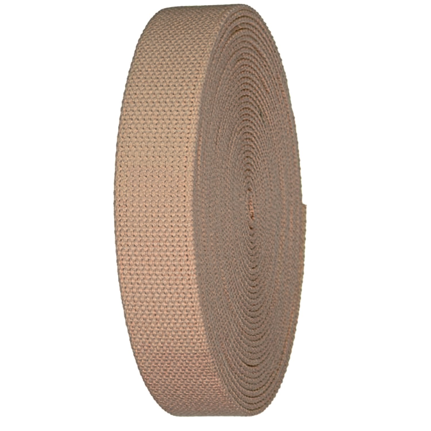 Build A Belt 1.25" Wide 2.4mm Thick Heavy Canvas Webbing Roll for Belts, Bags, Crafts (3 Yard Khaki)