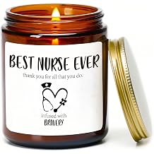 Nurse Gift for Women, Best Nurse Ever Candle, Funny Gift for Nurse Week Appreciation Graduation Retirement, Christmas, Nurse Practitioner, RN Gifts for Women,Sandalwood Sectend Candle,7oz