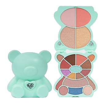 KimChiChic Beauty Teddy Kim Palette - 17 Playful Eyeshadows, 2 Blushes, 2 Highlighters, Cruelty Free Makeup Palette, Boyfriend Mint 1.09 oz