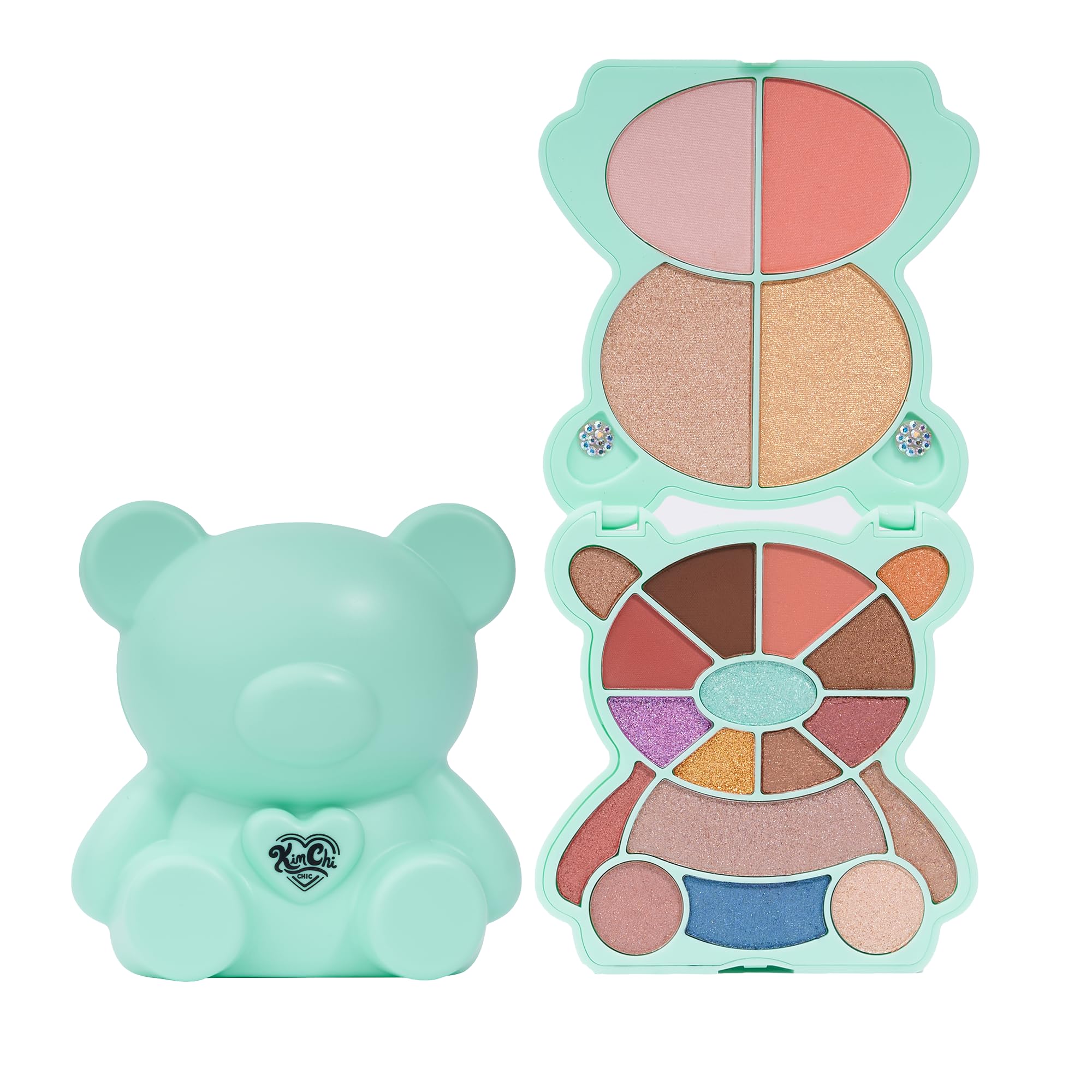 KimChiChic Beauty Teddy Kim Palette, 17 Eyeshadows + 2 Blush & Highlighters 02 Boyfriend Mint