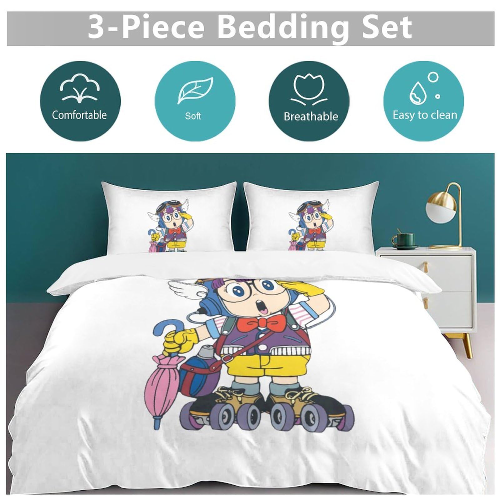アラレちゃん 敷掛布団セット Amazon｜Dr.スランプ アラレちゃん 寝具 3ピース 掛け布団セット