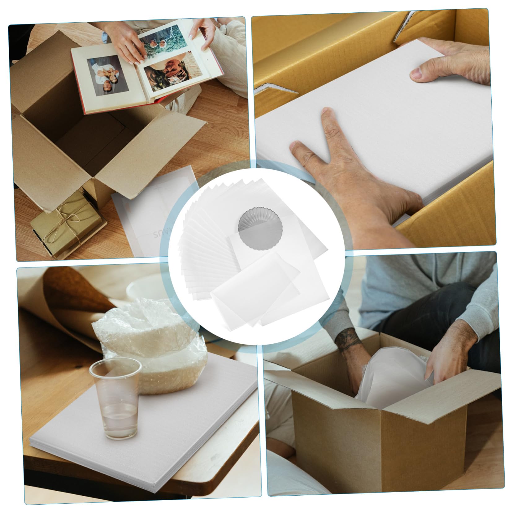 Angoily Buste Imbottite in Schiuma Pe 30x40cm 100 Pezzi per Imballaggi per Traslochi e Protezione Fragile, Facile da Usare, Colore Bianco
