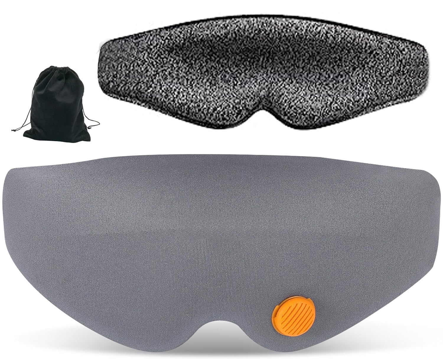 Cotton Sleep Eye Mask Soft 3D Eye Mask - Complete Blackout with Adjustable Eye Blinder for Travel Sleeping