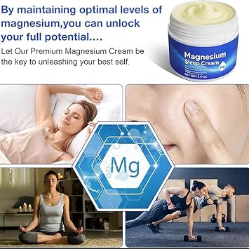 Magnesium Butter for Sleep,Magnesium Soothing Sleep Cream,Magnesium Skin Muscle & Body Calm Moisturing Butter,Replenish Body's Magnesium Sleep Support, Magnesium Lotion for Leg Cramps(90g)