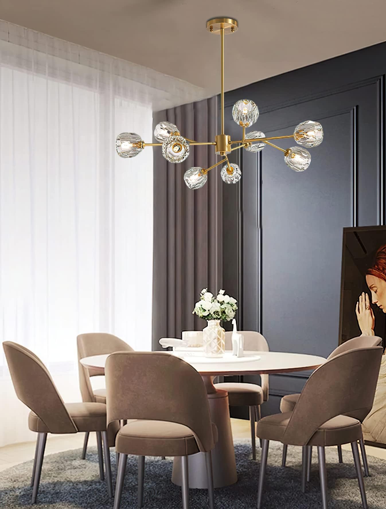 【カサブランカ】シャンデリア Dahlia 46-in Chandelier – Kuzco Lighting