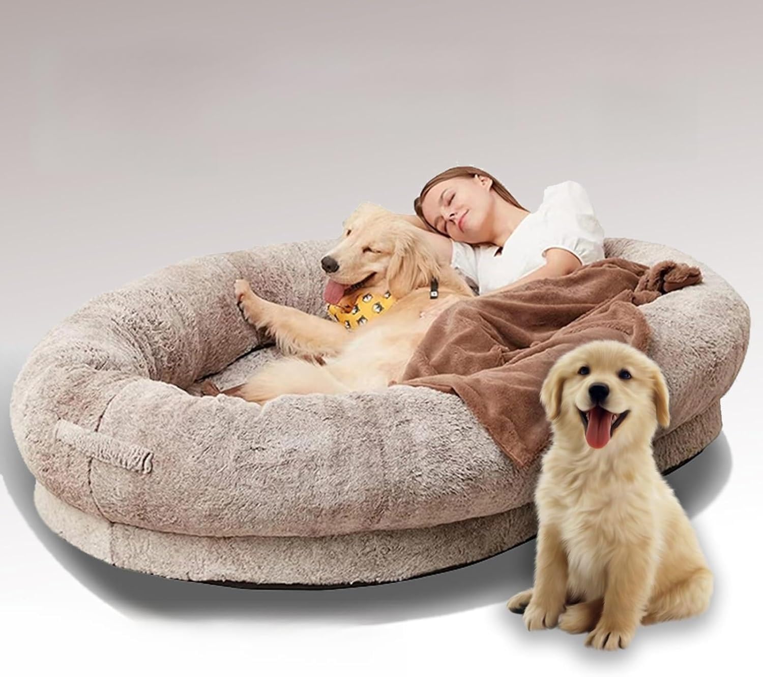 Lit de chien géant pour les humains pour stopper le mal de dos au sol