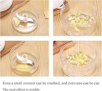 Vista 9 de Picadora manual de alimentos para verduras, frutas, nueces, cebollas, ajo, jengibre, chile, especias, hierbas, minicuradora de mano, batidora