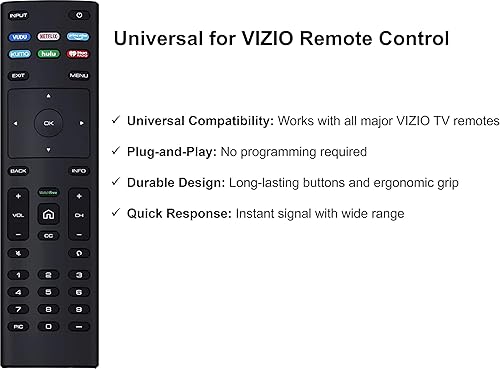Miniatura 3 de XRT136 - Control remoto de repuesto para todos los televisores inteligentes VIZIO LED LCD HD 4K UHD HDR