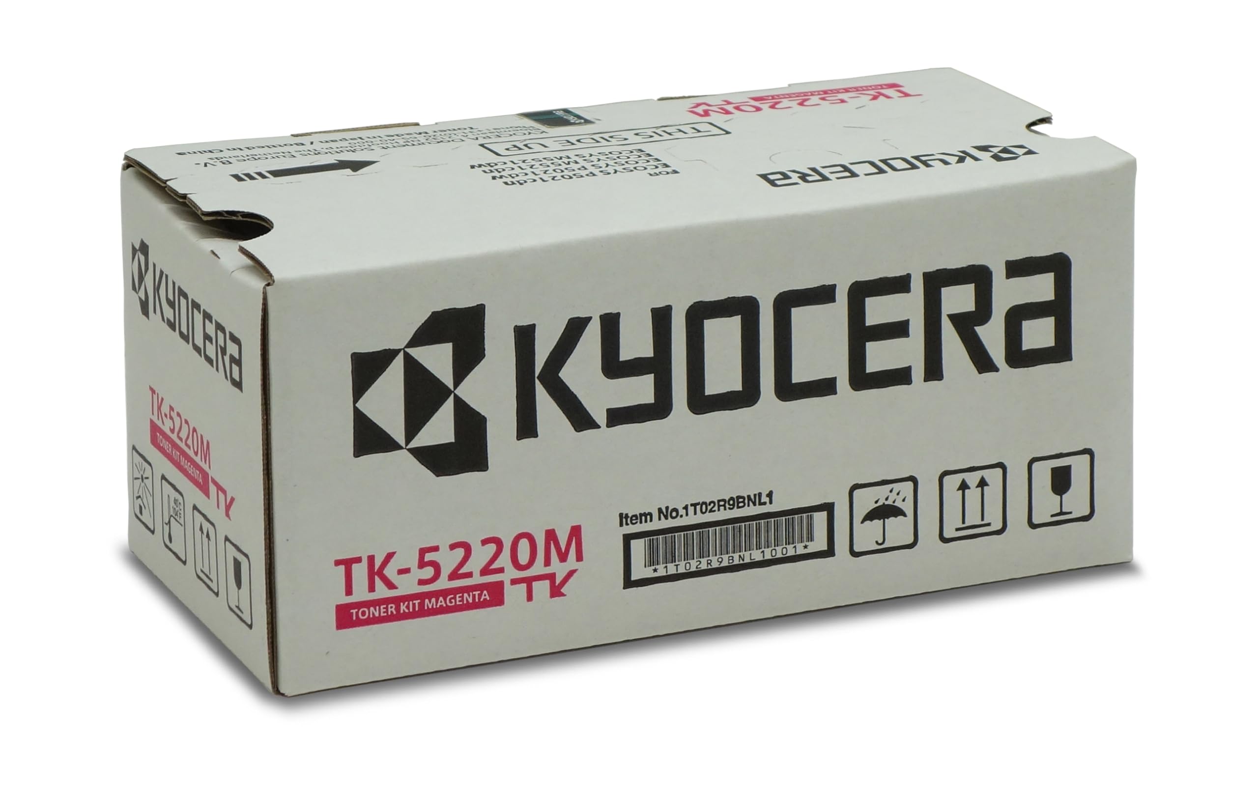 Kyocera TK-5220M Original Toner Magenta 1T02R9BNL1. Toner Drucker ECOSYS M5521cdn, ECOSYS M5521cdw, ECOSYS P5021cdn, ECOSYS P5021cdw.