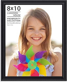 Langdon House 8x10 Picture Frames (Black, 1 Pack), Black Picture Frame Set, Wall Mount or Table Top, Prosperity Collection - coolthings.us