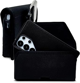 Turtleback Rugged Nylon Holster for Galaxy S26 Ultra, S25 Ultra to S20 Ultra - Medium - Phone Pouch with Heavy Duty Belt Clip - Belt Holder Fits Symmetry Medium Size Cases