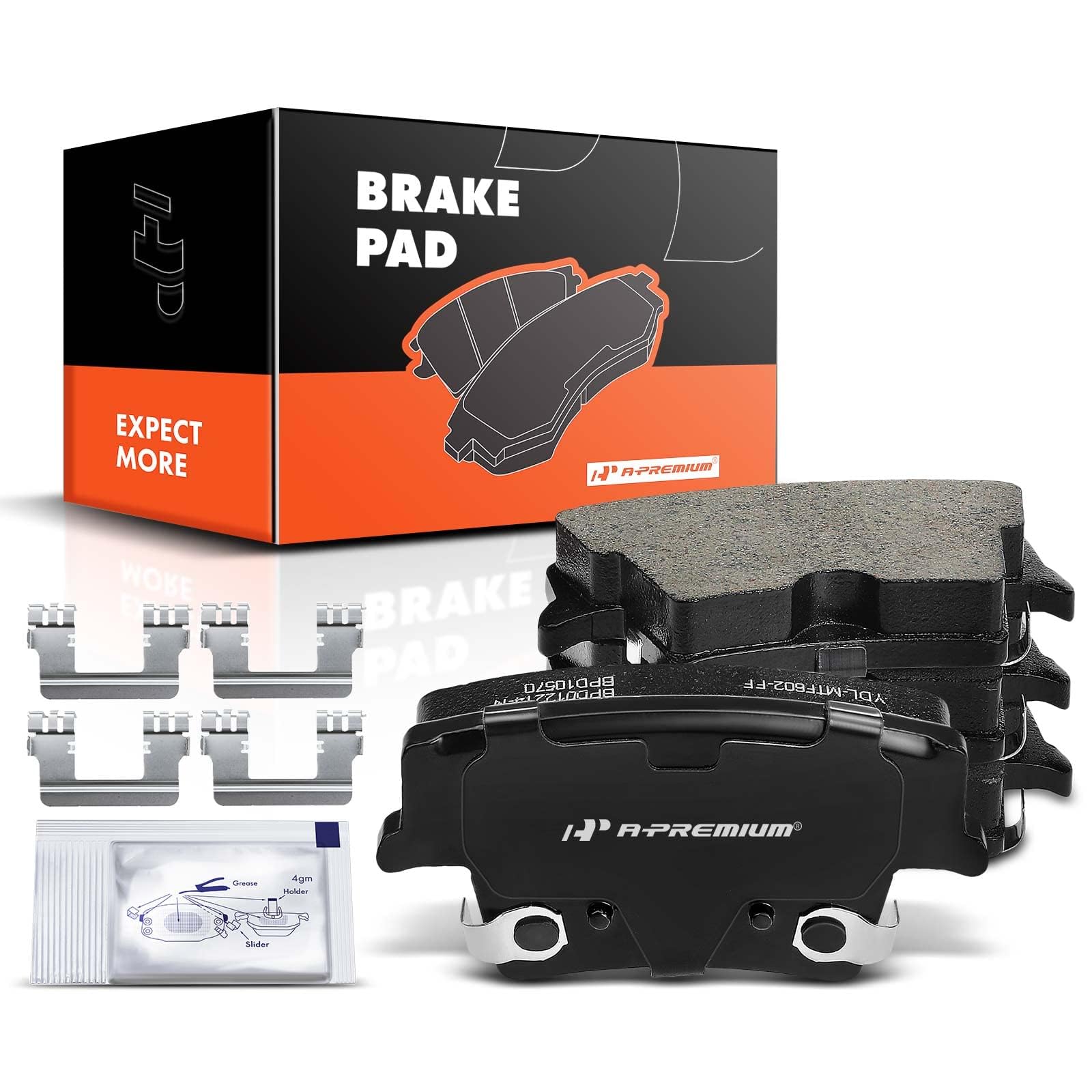 A-Premium Rear Ceramic Disc Brake Pads Set Compatible with Select Chrysler and Dodge Models - 300 2005-2020, Avenger 2014, Challenger 2009-2020, Charger 2006-2020, Magnum 2005-2008, 4 Pcs