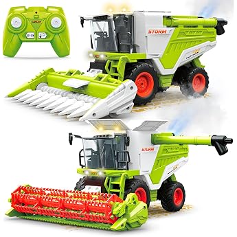 PENGBU RC Remote Controlled Combine Harvester, Remote Controlled, Large for Children, Remote Controlled Combine Harvester Toy