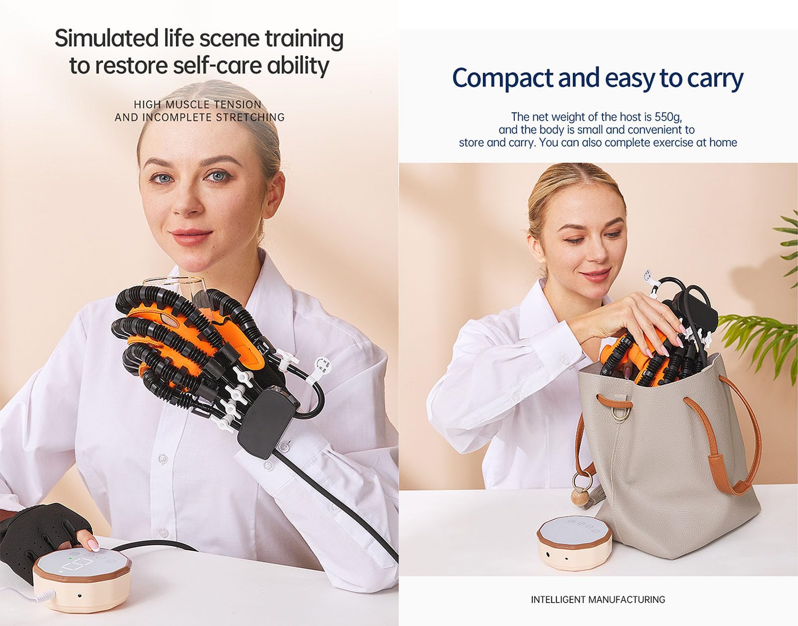 Gants robotisés de rééducation 2025, Aides à l'exercice des Mains, pour Patients Victimes d'AVC, d'hémiplégie, de paralysie cérébrale et d'arthrite(Size:s,Color:Main Gauche)