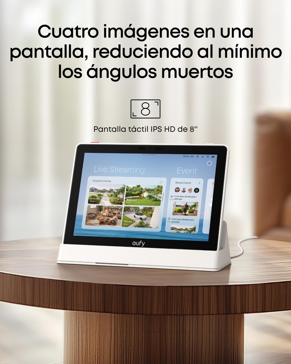 Eufy Smart Display Panel de 8'' Control para el Hogar Compatible con Dispositivos de Seguridad
