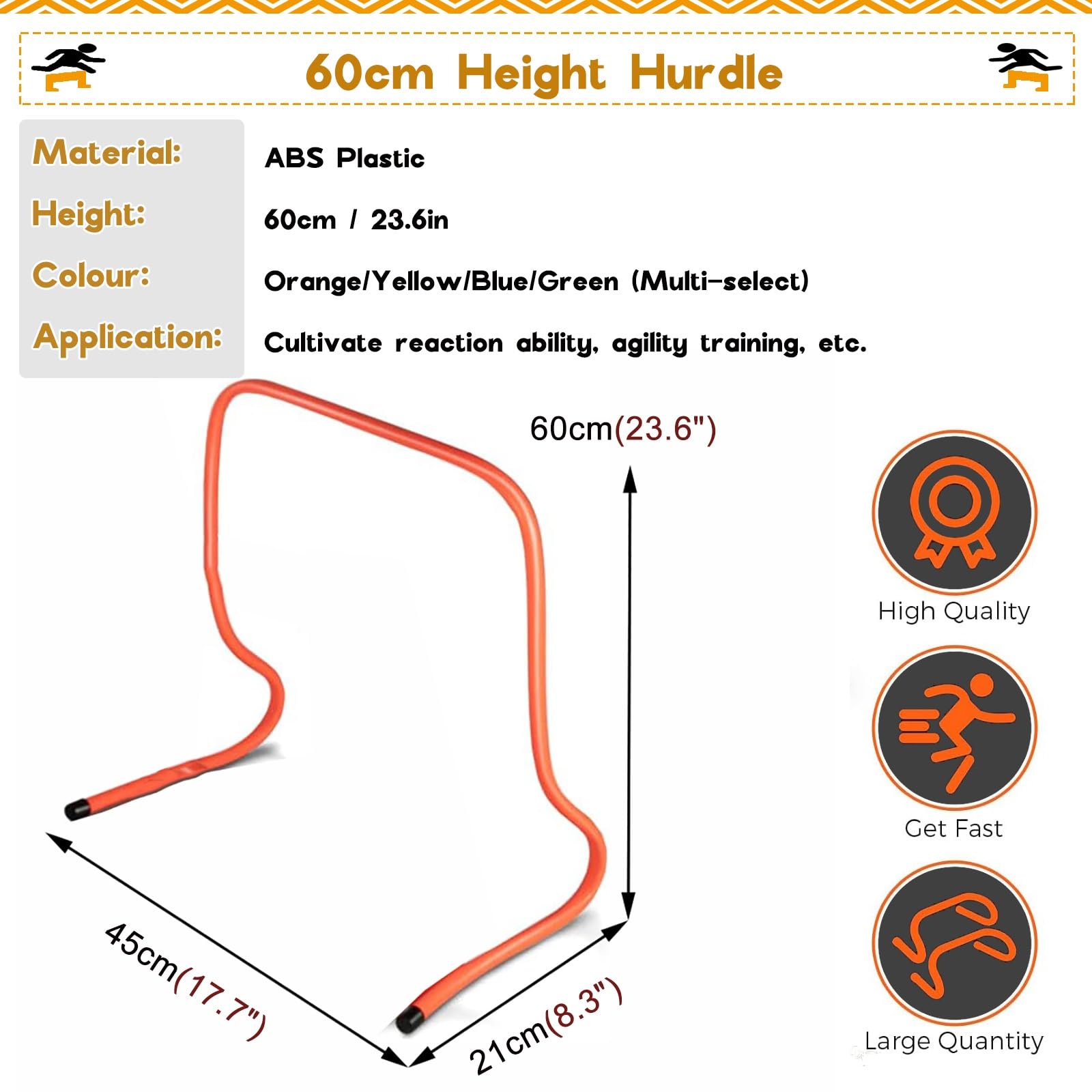 HDYZJQ Mini Hurdles for Track and Field, 6