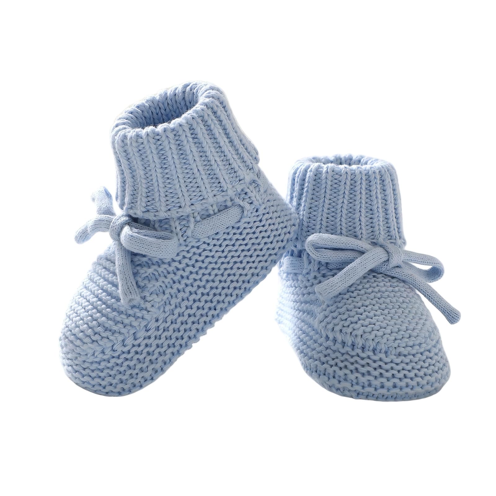 mimixiong Baby Booties Newborn First Walkers Cozy Shoes Warm Knit Soft Booties for Infant Boy Girl — view 8