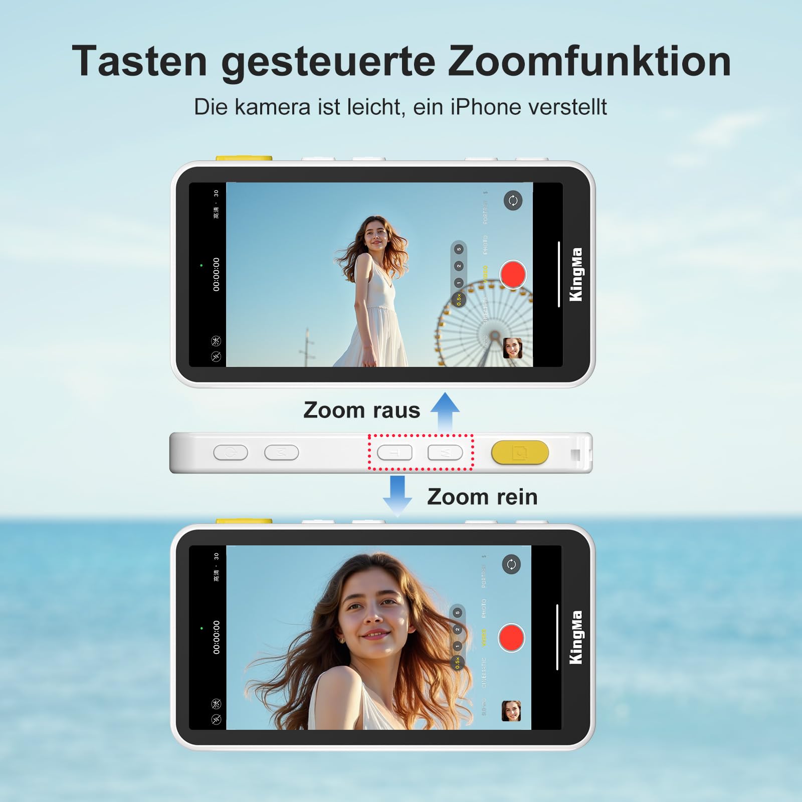 King Ma telefon vlog selfie monitor