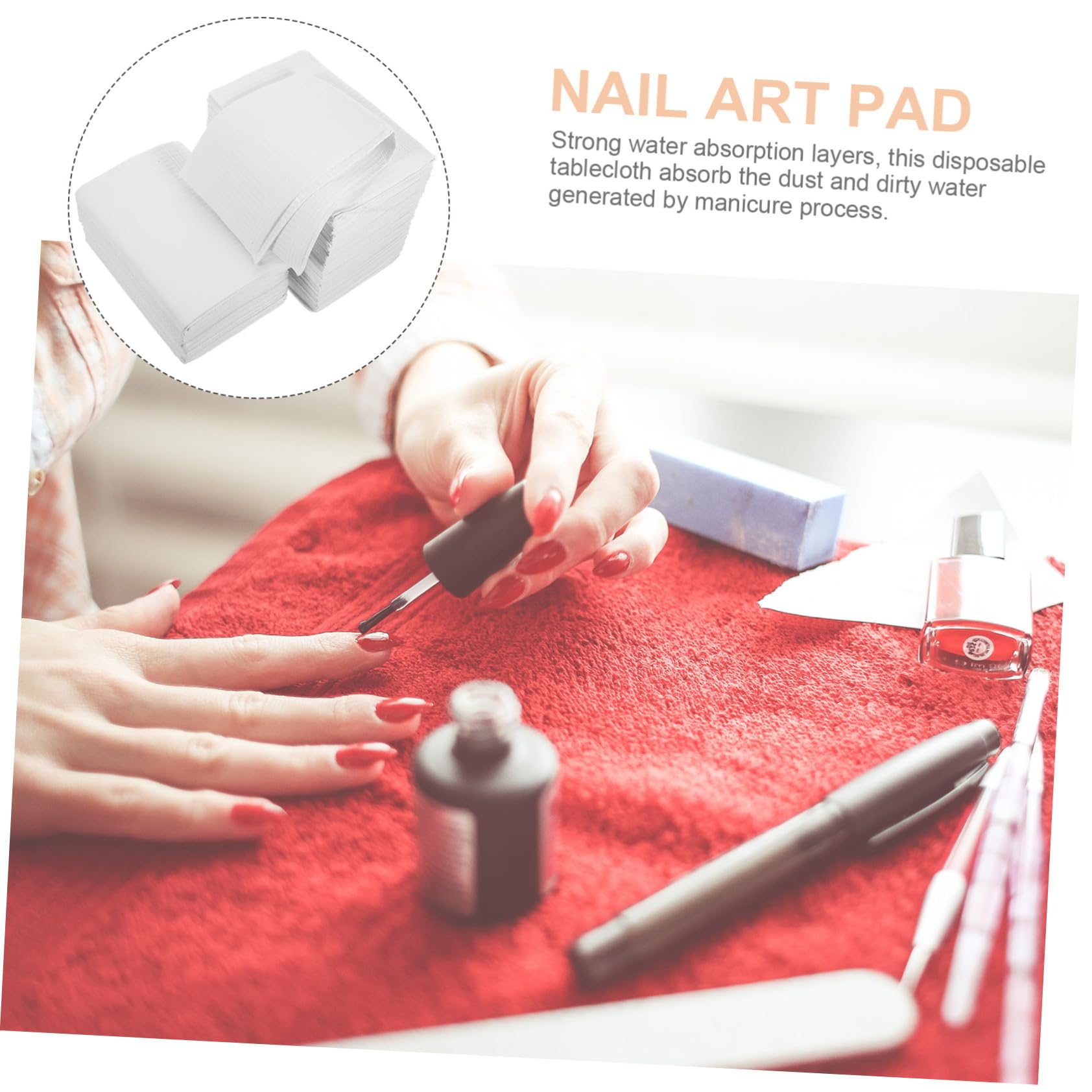 Tovagliette Manicure Monouso 125 Pezzi in Polpa per Tavolo | Bianco, Assorbenza Elevata e Barriera ai Liquidi, Formato Pratico per Studi Odontoiatrici e Saloni