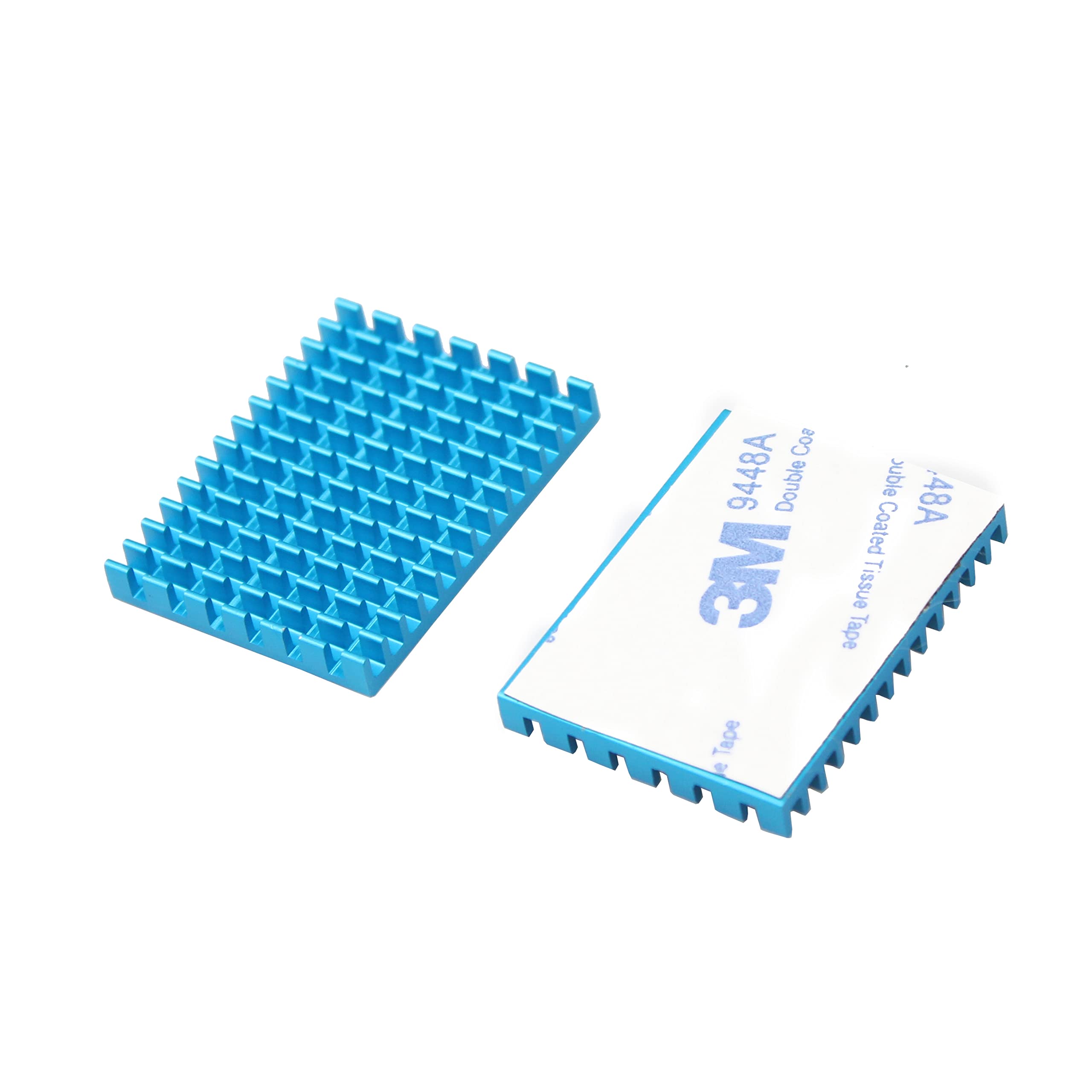 6 Stück Kühler Alu Kühlkörper 30x40x5mm für CPU mit Selbstklebepad Schwarz